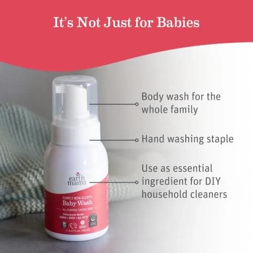 Earth Mama Simply Non-Scents Baby Wash Foaming Hand Soap 186ml (6.27 Fl Oz) | National Eczema Association Seal of Acceptance thumbnail 2