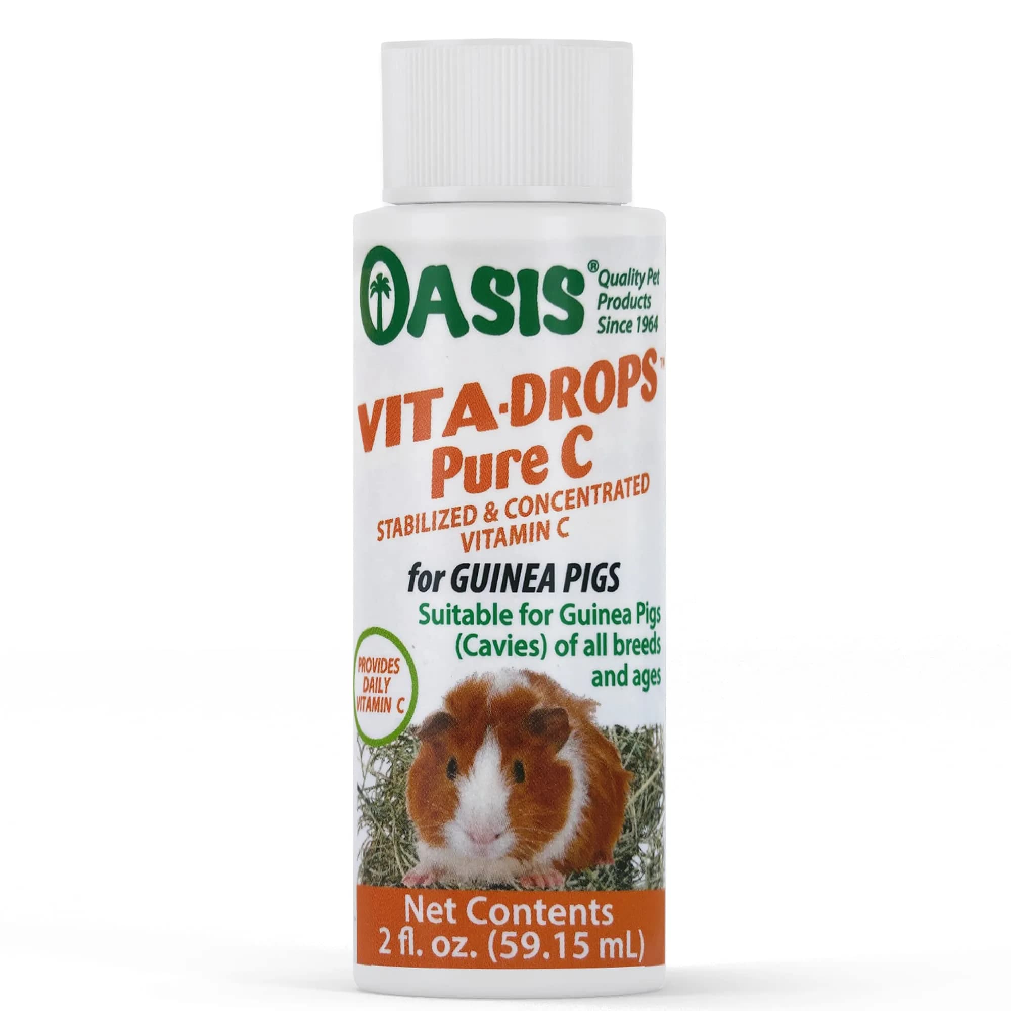 Kordon Oasis Vita-Drops-Pure C for Guinea Pig 2 Fl Oz | Supports Immune & Well-being