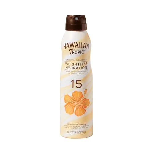 Hawaiian Tropic Silk Hydration Weightless Hydration Sunscreen Spray SPF 15, 177ml (6 Ounce) | Broad Spectrum UVA/UVB Protection thumbnail 1