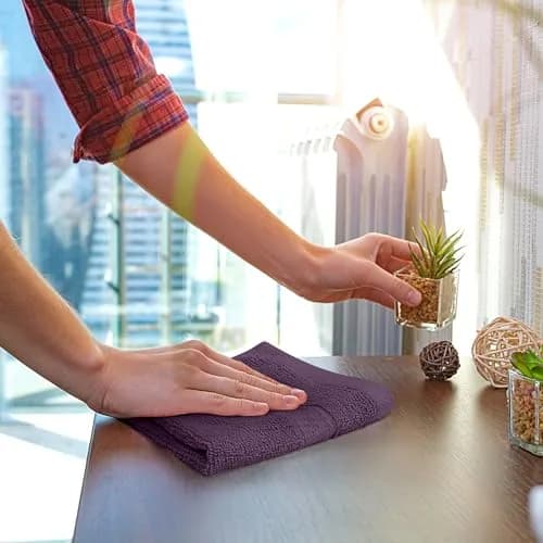 Utopia Towels 12 Pack Premium Wash Cloths, 12x12 in, 100% Cotton, Plum | Highly Absorbent & Soft thumbnail 5
