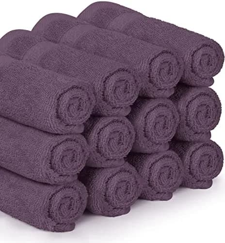Utopia Towels 12 Pack Premium Wash Cloths, 12x12 in, 100% Cotton, Plum | Highly Absorbent & Soft thumbnail 6