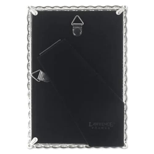 Lawrence Frames Silver Rope Design Picture Frame 4x6 | Elegant Metal Wall & Tabletop Decor thumbnail 2