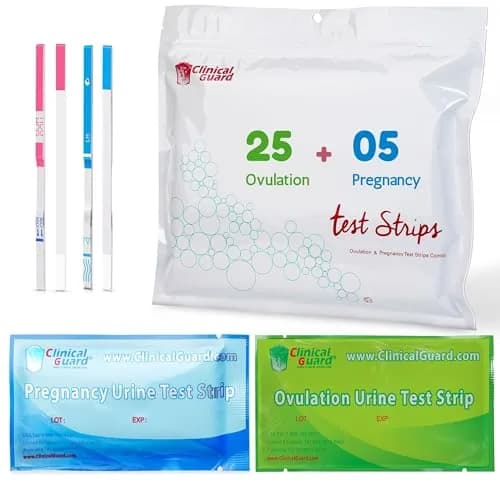Clinical Guard Ovulation & Pregnancy Test Kit 30 Count | Fast, Accurate Fertility & Early Pregnancy Detection thumbnail 1