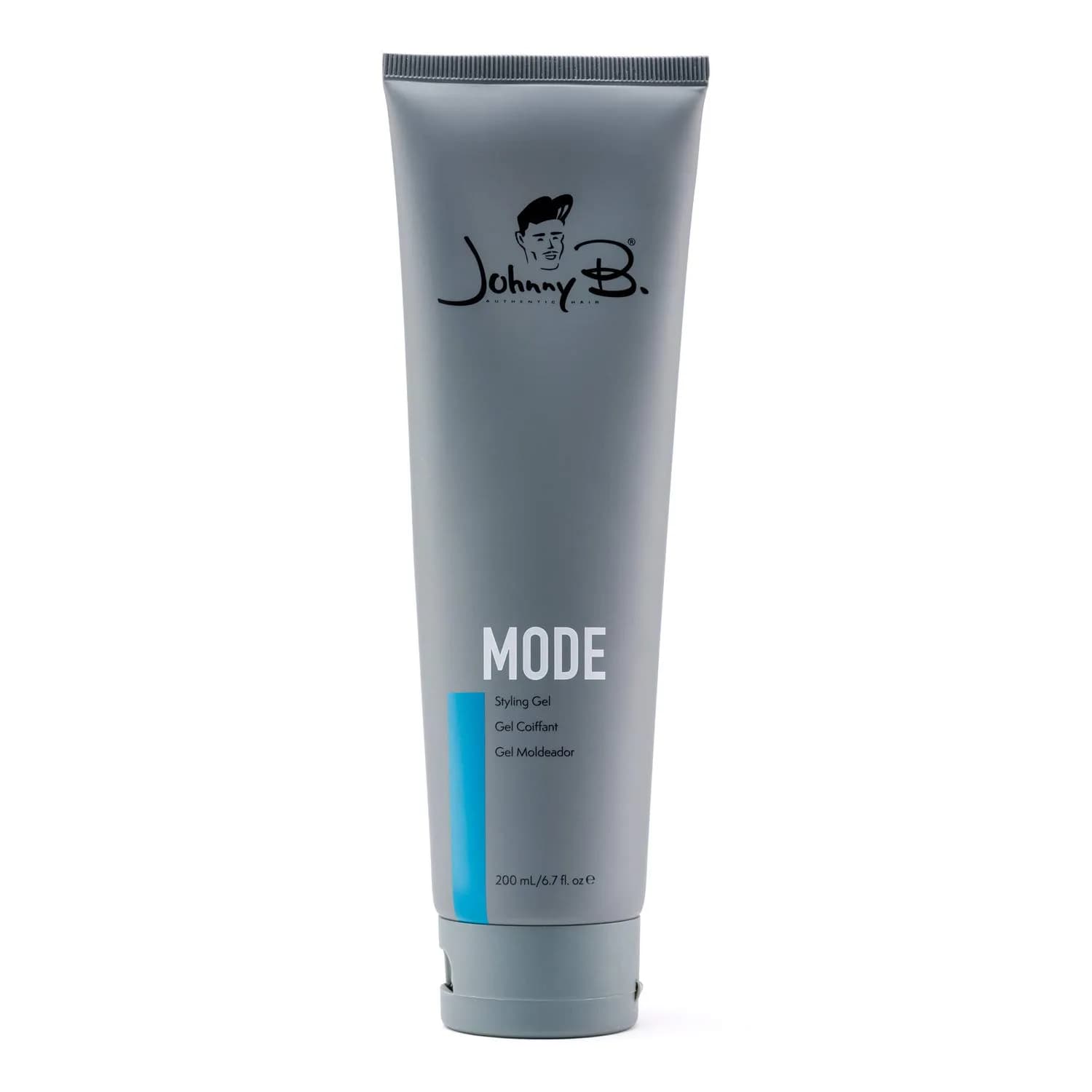 JOHNNY B. Mode Professional Hair Styling Gel, 6.7 Oz | Long Lasting, Alcohol-Free, No-Flake Formula for Men