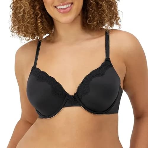Maidenform Comfort Devotion Embellished Bra 34DD | Full Coverage, Soft Satin Microfiber, Convertible Straps thumbnail 1