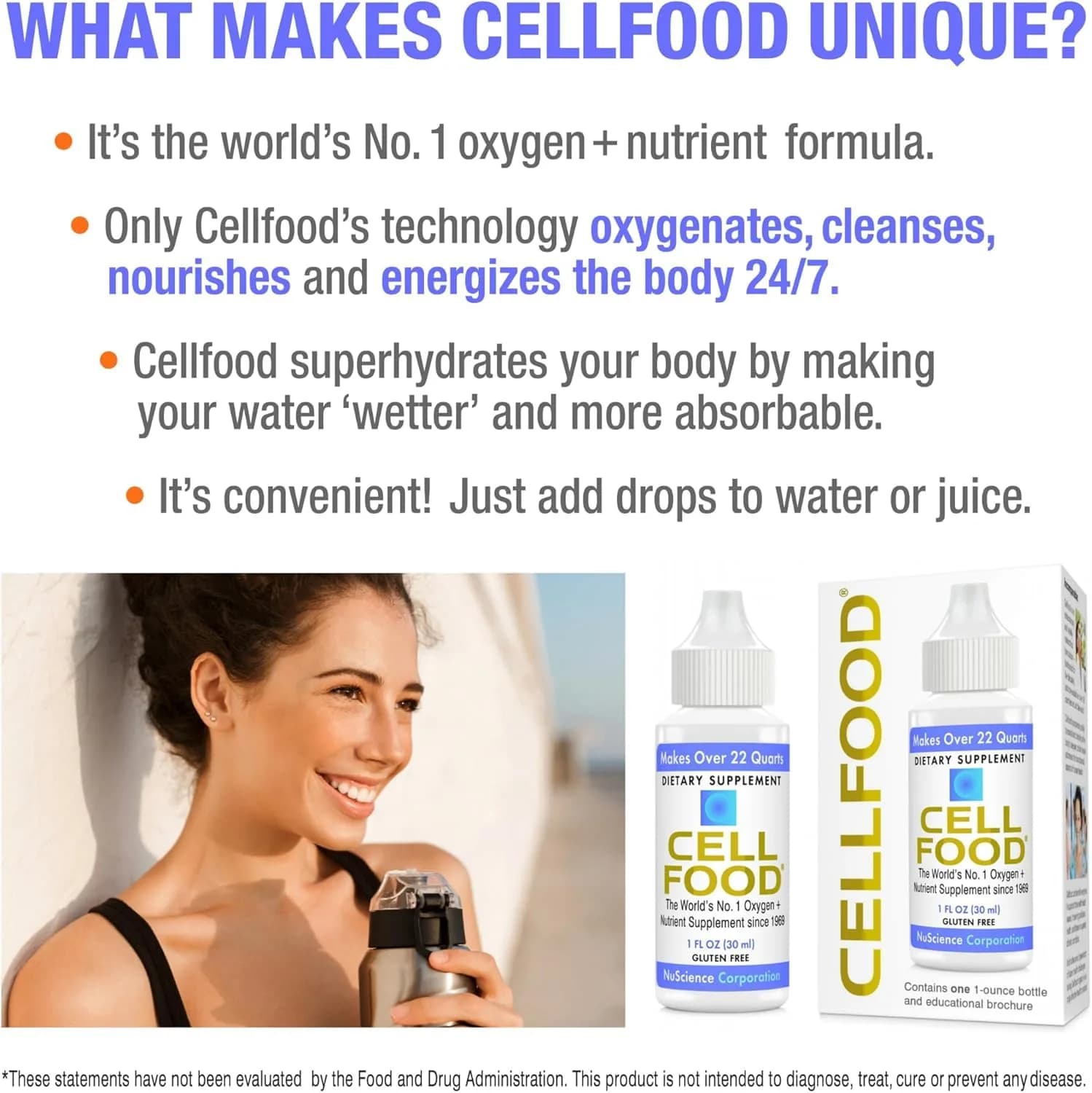 Cellfood Oxygen Boost Liquid Supplement 12 fl oz (360ml) | Gluten-Free, Kosher Certified, USA Import - view 3