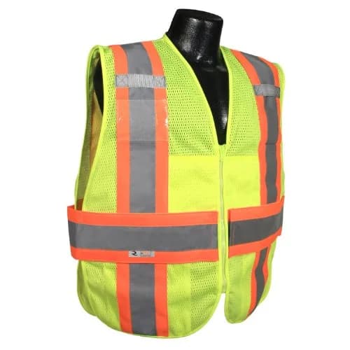 Radians SV23-2ZGM-3X/5X Polyester Mesh Class-2 Expandable Vest | Two Tone Safety Apparel thumbnail 1