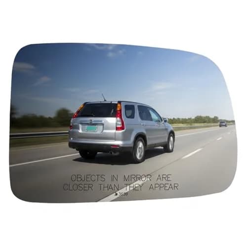Burco 3639 Convex Passenger Side View Mirror Glass 9.5x5.75x1 inches (24.13x14.61x2.54 cm) | Direct Fit Replacement for Honda CR-V 1997-2006 thumbnail 1