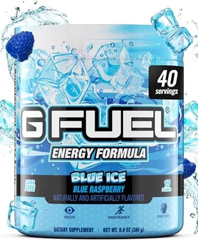 G Fuel Blue Ice Energy Drink Powder, 9.8kg (40 Servings) | Sugar Free Focus Amino with Antioxidants thumbnail 1