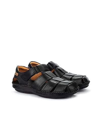 PIKOLINOS Tarifa Men’s Sandals | Leather | Hook-and-Loop Closure | Black thumbnail 4