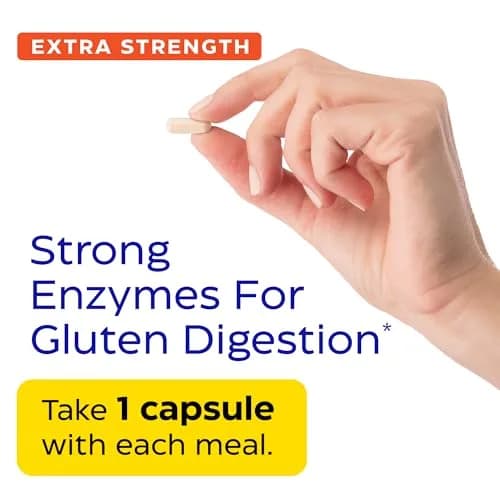 Enzymedica GlutenEase Extra Strength Digestive Enzyme Supplement 30 Capsules | Helps Gas & Bloating thumbnail 5