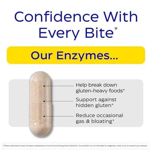 Enzymedica GlutenEase Extra Strength Digestive Enzyme Supplement 30 Capsules | Helps Gas & Bloating thumbnail 7
