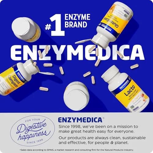 Enzymedica GlutenEase Extra Strength Digestive Enzyme Supplement 30 Capsules | Helps Gas & Bloating thumbnail 9