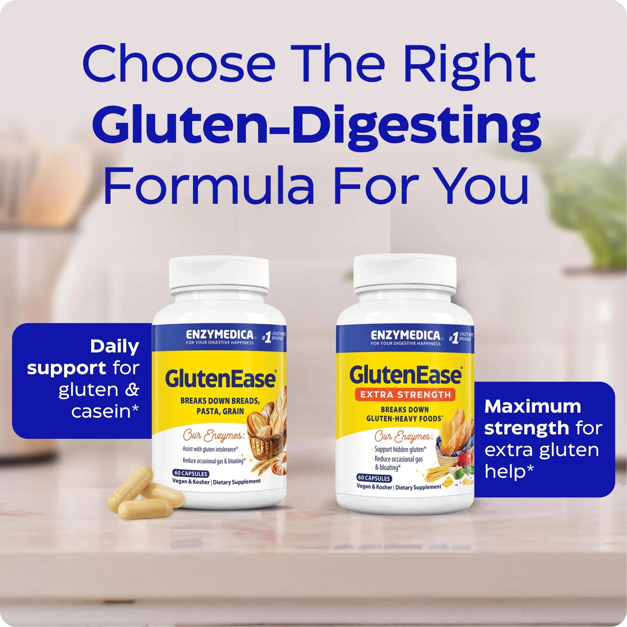 Enzymedica GlutenEase Extra Strength Digestive Enzyme Supplement 30 Capsules | Helps Gas & Bloating - view 4