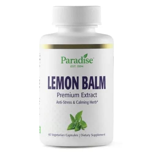 Paradise Herbs & Essentials Lemon Balm Extract, Vegan, 60 Capsules | Supports Calm & Relaxation thumbnail 1