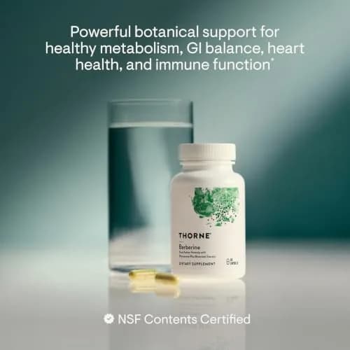 THORNE Berberine Dual Action Phytosome & HCl Formula 60 Capsules | Supports Heart Health, Immune System, Healthy GI & Cholesterol* thumbnail 2