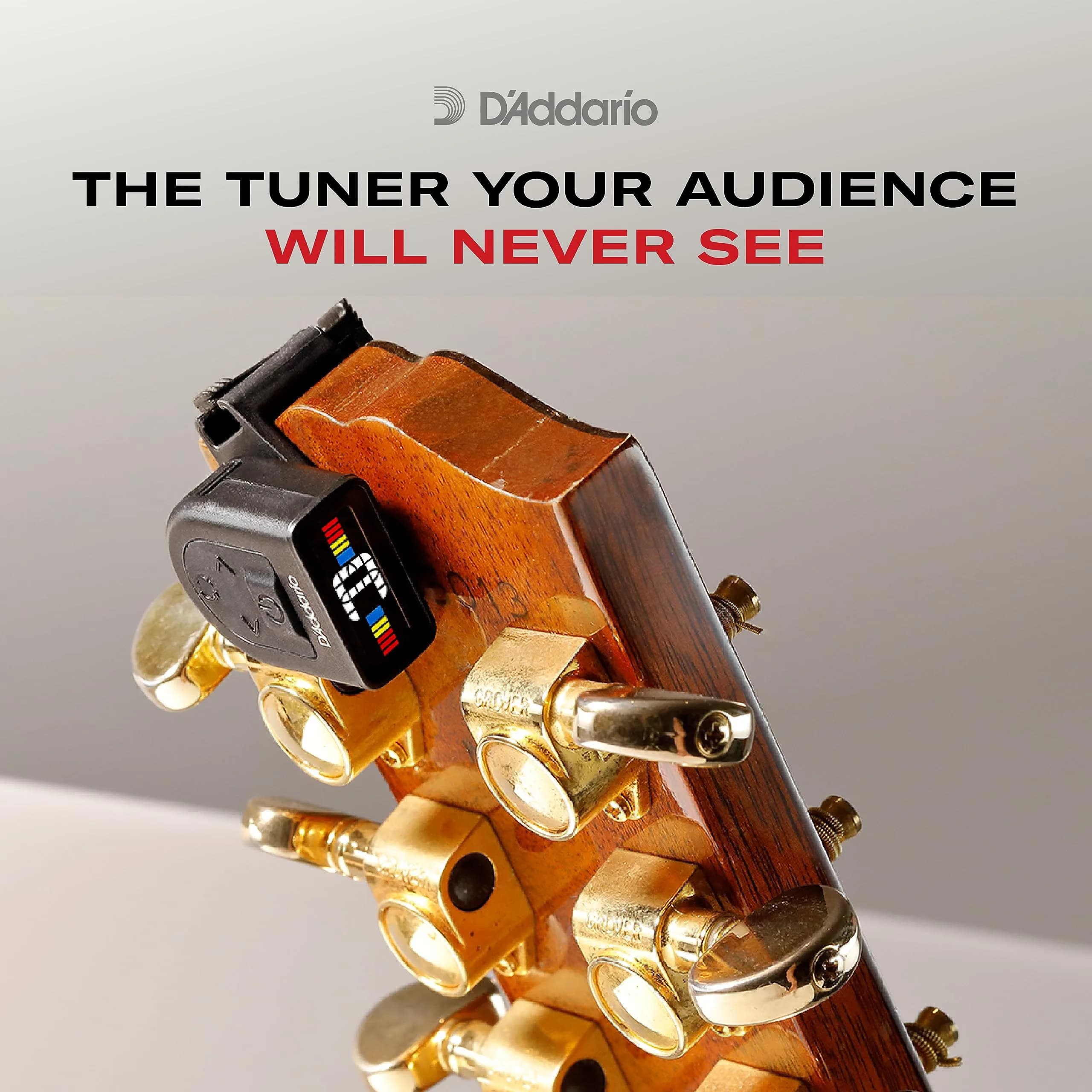 D'Addario NS Micro Headstock Tuner - Black, Two Pack Clip-On for Guitar, Bass, Ukulele - view 3