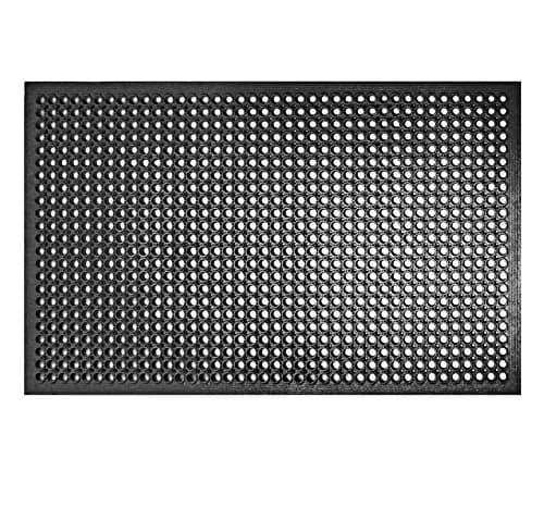 New Star Foodservice Commercial Grade Grease Resistant Anti-Fatigue Rubber Floor Mat 91cm x 152cm (36" x 60") | Grips Stairs in Ice & Snow thumbnail 1