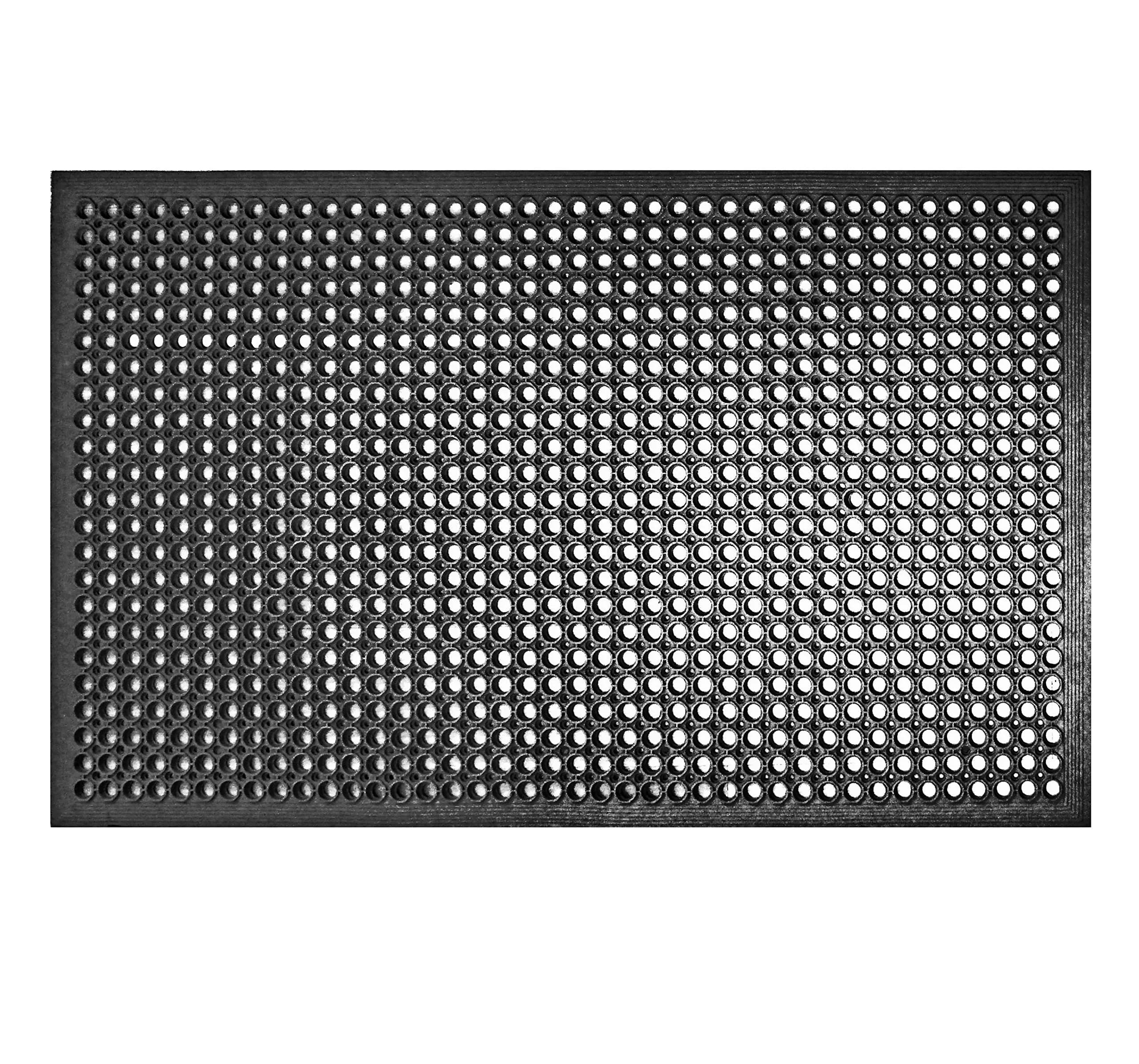 New Star Foodservice Commercial Grade Grease Resistant Anti-Fatigue Rubber Floor Mat 91cm x 152cm (36" x 60") | Grips Stairs in Ice & Snow - main product image