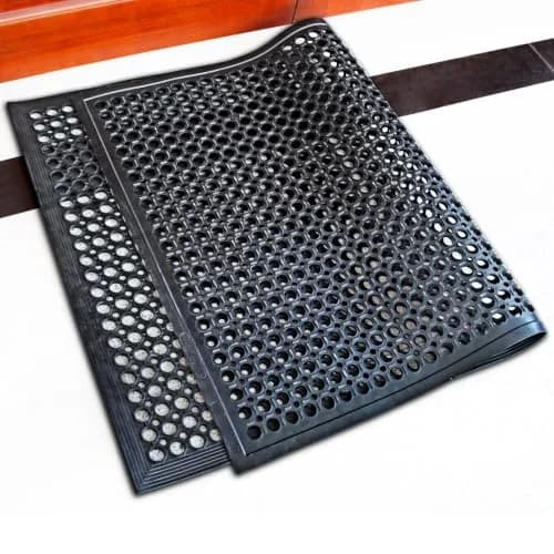 New Star Foodservice Commercial Grade Grease Resistant Anti-Fatigue Rubber Floor Mat 91cm x 152cm (36" x 60") | Grips Stairs in Ice & Snow thumbnail 2