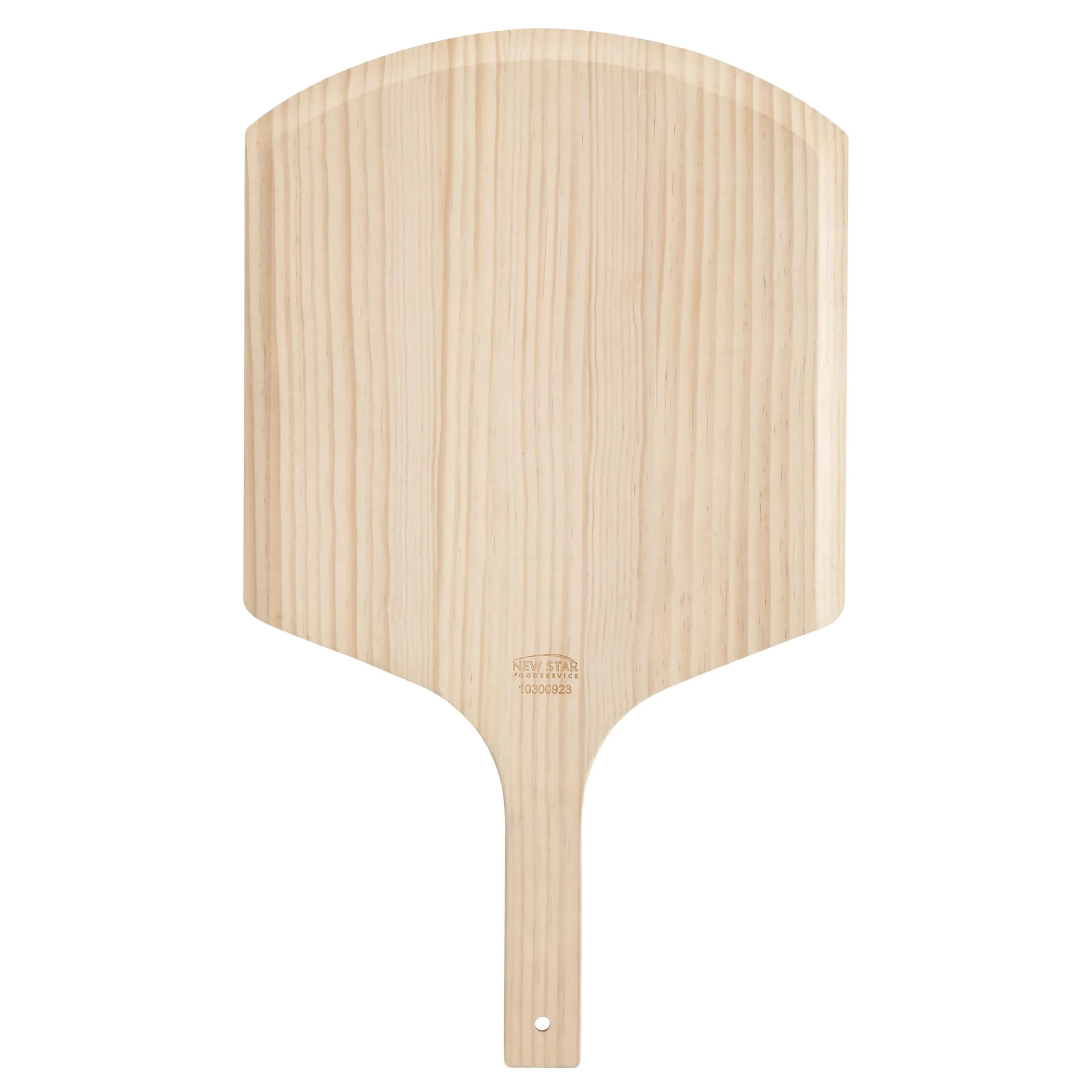 New Star Foodservice Wooden Pizza Peel 16" L x 14" W | Restaurant-Grade, 8" Wooden Handle — 14" x 16" Blade | 24" Overall