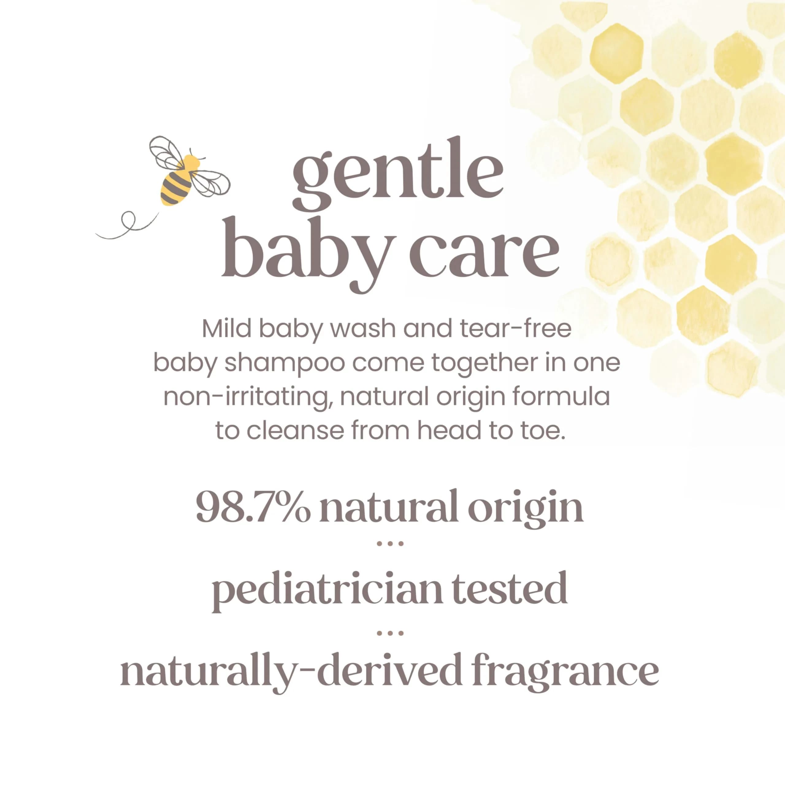 Burt's Bees Baby Shampoo & Wash Original 621ml (21 Fl Oz) | Tear-Free Gentle Cleanser - view 6