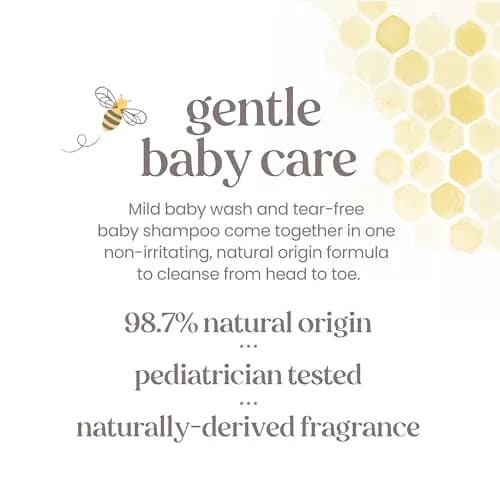 Burt's Bees Baby Shampoo & Wash Original 621ml (21 Fl Oz) | Tear-Free Gentle Cleanser thumbnail 6