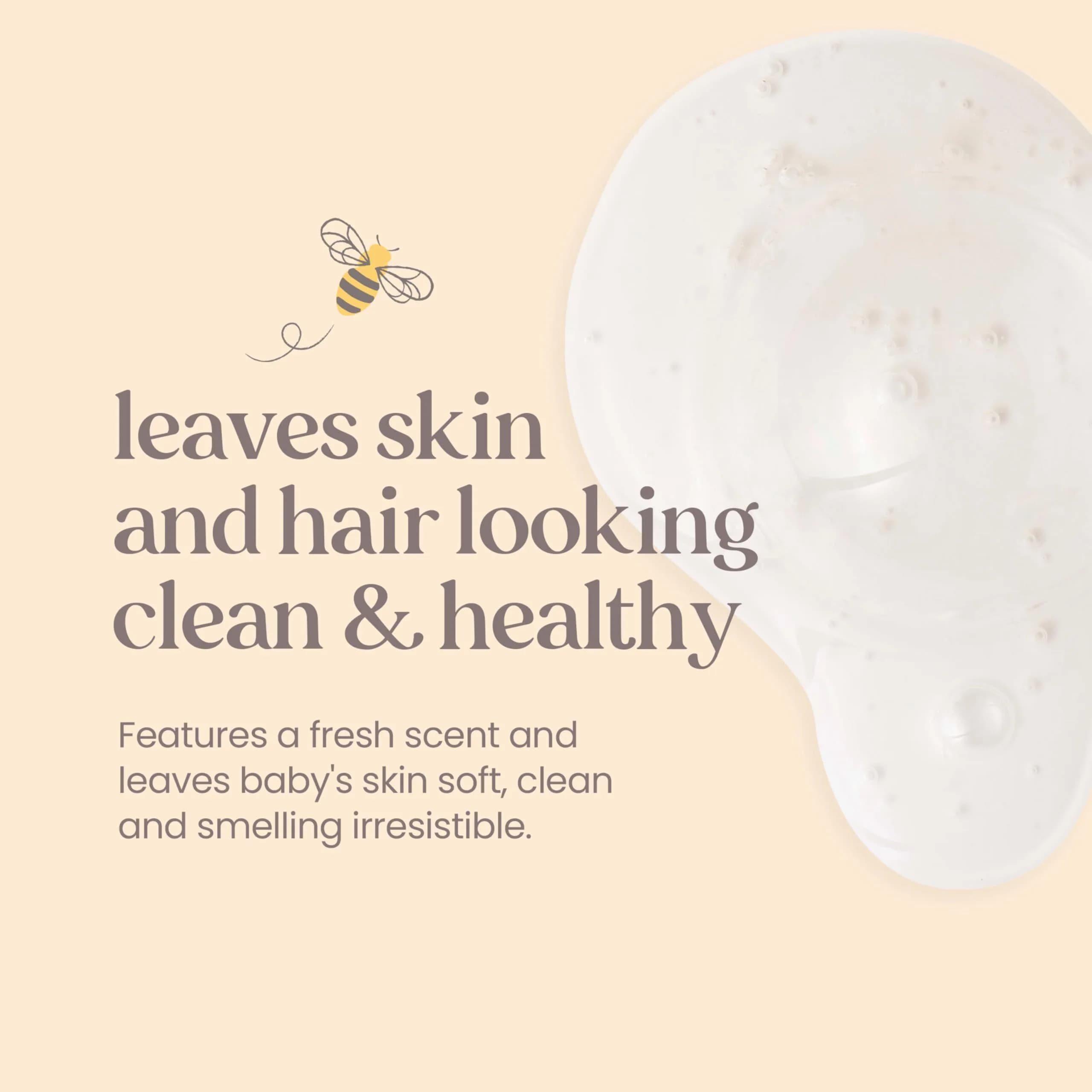 Burt's Bees Baby Shampoo & Wash Original 621ml (21 Fl Oz) | Tear-Free Gentle Cleanser - view 3