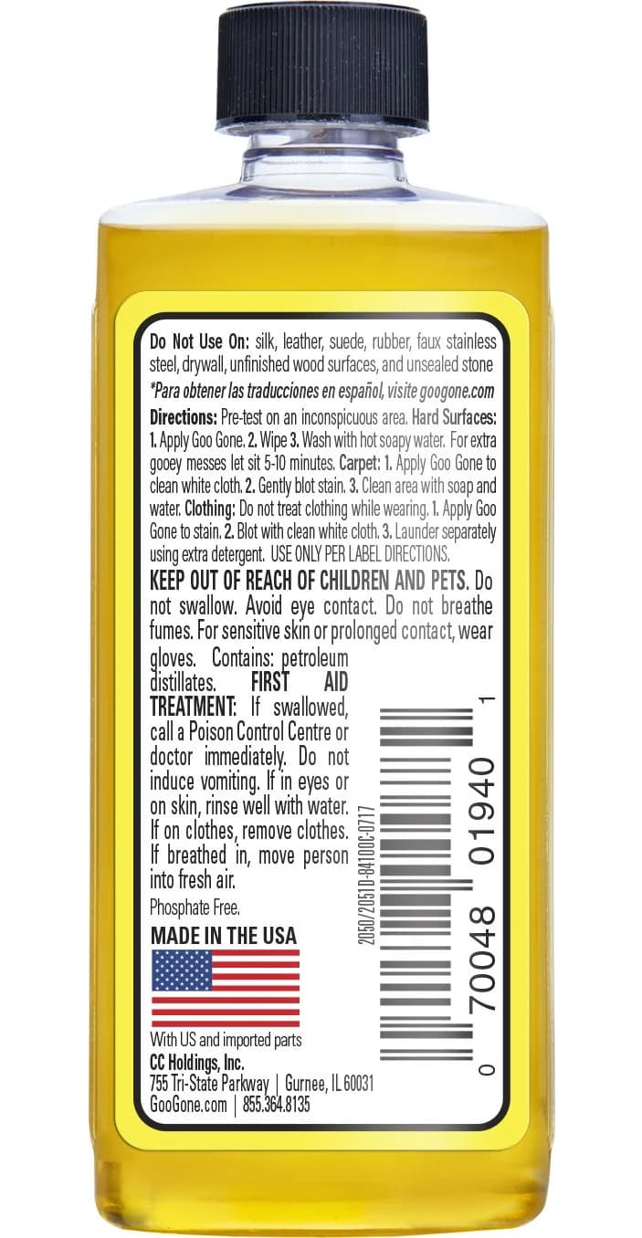 Goo Gone Original 2 Fl Oz Citrus Adhesive Remover for Stickers, Labels & Residue - view 2