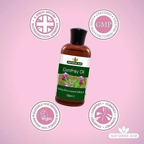 Natures Aid Comfrey Oil - 150ml | Natural Skin & Muscle Rubbing Oil, Vegan, Made in UK, Suitable for Sensitive & Dry Skin thumbnail 4