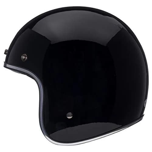 BELL Custom 500 Open Face Motorcycle Helmet - Black, Small | Classic Lightweight DOT Certified thumbnail 4