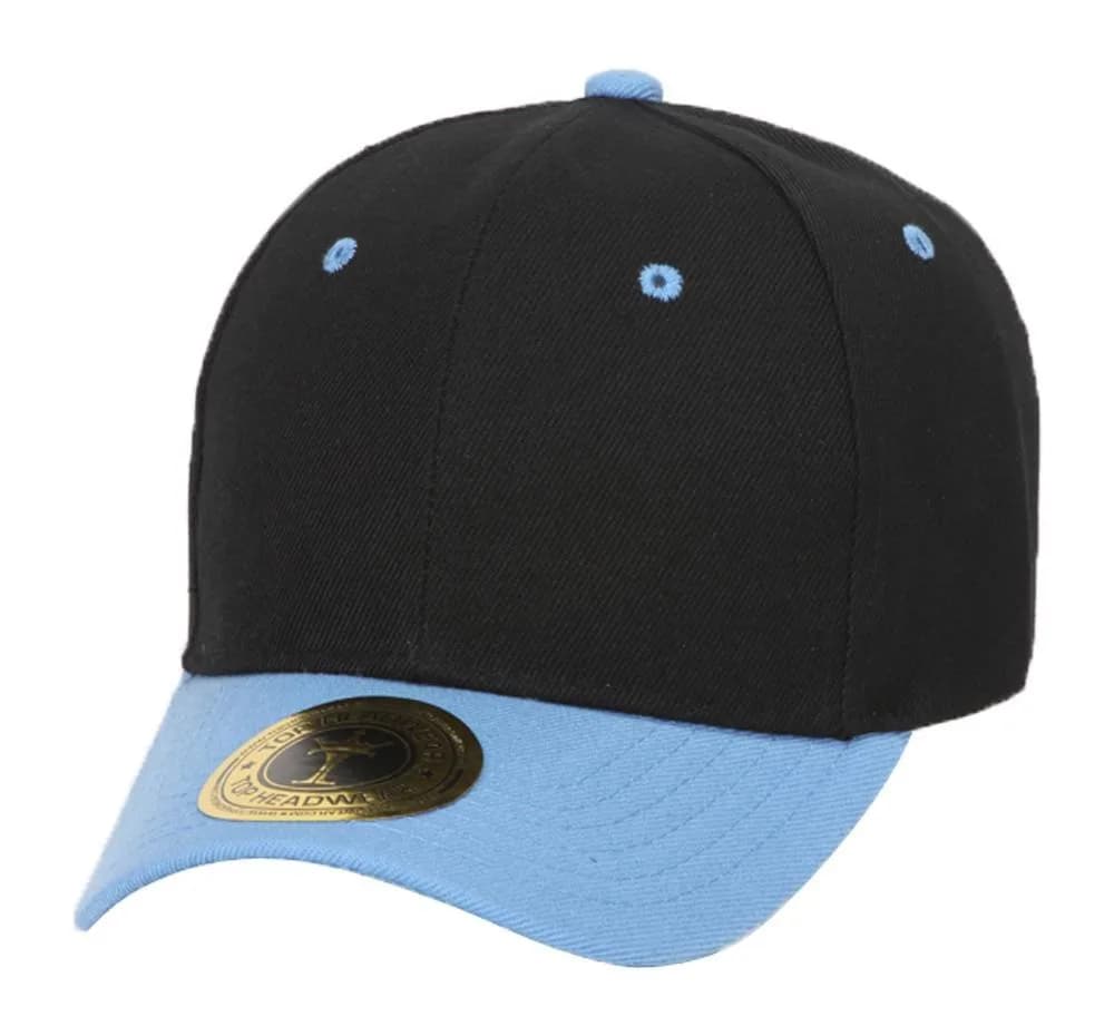 TOP HEADWEAR Adjustable Baseball Structured Cap Hat,Black Sky | Classic Fit, Solid Color, One Size