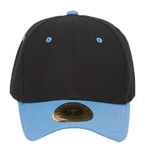 TOP HEADWEAR Adjustable Baseball Structured Cap Hat,Black Sky | Classic Fit, Solid Color, One Size thumbnail 2