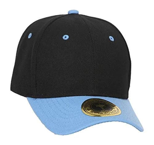 TOP HEADWEAR Adjustable Baseball Structured Cap Hat,Black Sky | Classic Fit, Solid Color, One Size thumbnail 3