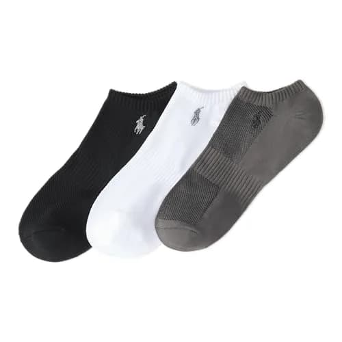 POLO RALPH LAUREN Men's Tech Low Cut Sock 3 Pack | Moisture-Wicking, Reinforced Toe, Mesh Panels thumbnail 1