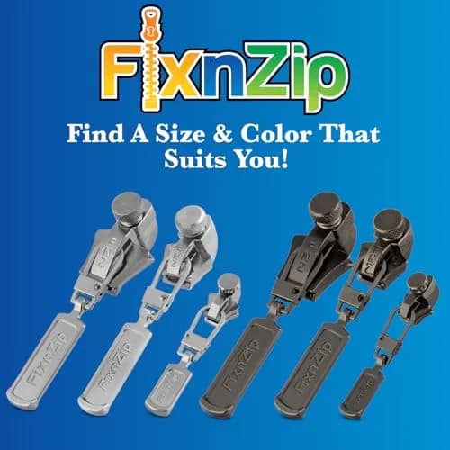 FixnZip Large Nickel Zipper Repair Kit | Universal Replacement Slider for Jackets, Bags & Wet Suits thumbnail 7