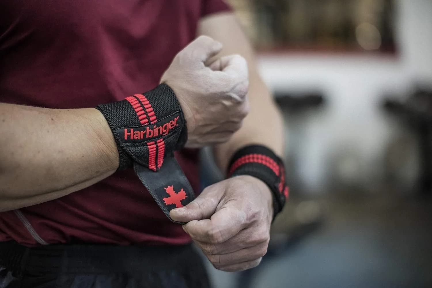 Harbinger Red Line 18-Inch Weightlifting Wrist Wraps (Pair) | Competition Grade Elastic for Maximum Stability - view 5
