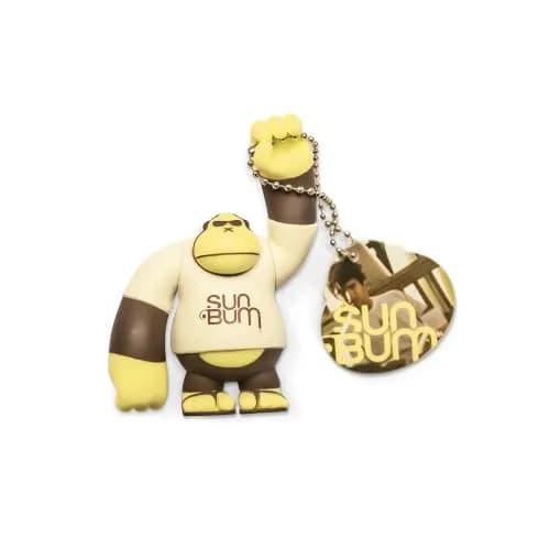 Sun Bum Sonny 3" Figure Key Chain, Brown/Yellow | Sun Bum Vinyl Animal Figurine for Sun Protection Reminder thumbnail 1