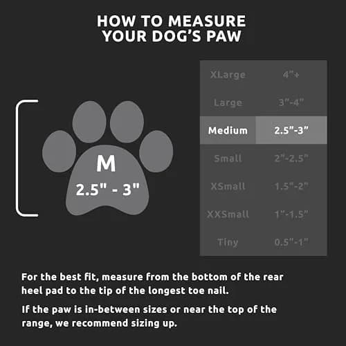Protex PawZ Rubber Dog Boots for Medium Paws | All-Weather Waterproof, Anti-Slip (70-120 chars) thumbnail 3