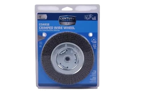 Century Drill & Tool 76864 Wide Face 6" Crimped Wire Wheel for Bench Grinder thumbnail 5