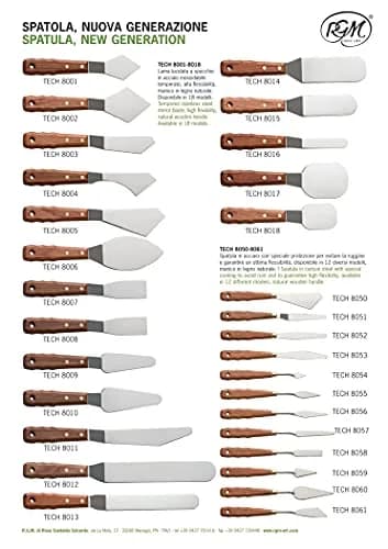 RGM 8003 Painting Spatula 10 inch Blade | Handcrafted Italian Steel for Mixing & Texture thumbnail 2