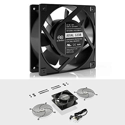 AC Infinity AXIAL 1238 Muffin Fan 120mm x 38mm High Speed | 115V/120V AC for DIY Ventilation Projects thumbnail 2