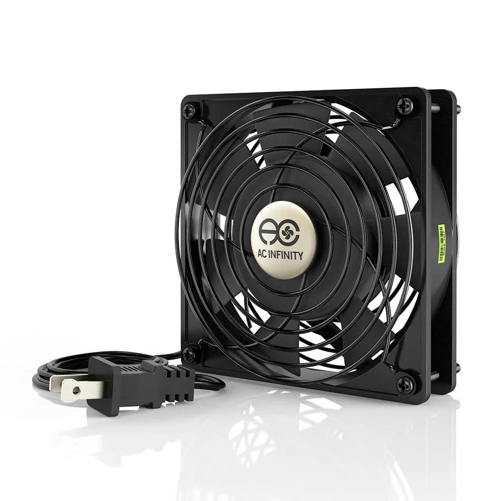 AC Infinity AXIAL 1225 Quiet Muffin Fan 120V AC 120mm x 25mm | Low Noise Cooling Fan