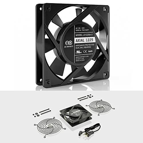AC Infinity AXIAL 1225 Quiet Muffin Fan 120V AC 120mm x 25mm | Low Noise Cooling Fan thumbnail 2