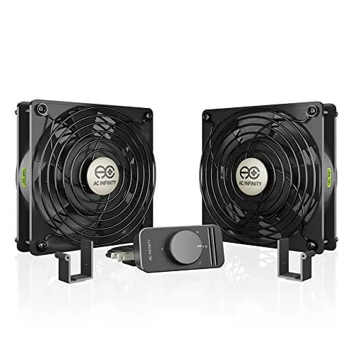 AC Infinity AXIAL S1225D Dual 120mm Muffin Fan with Speed Controller | Quiet, Heavy-Duty Aluminum, 69 CFM thumbnail 1