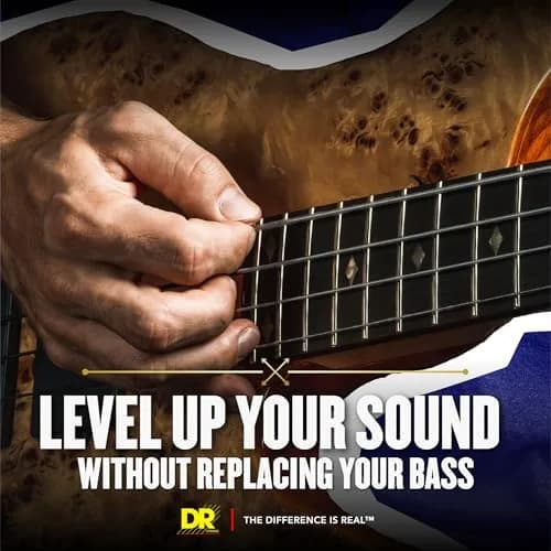 DR Strings Pure Blues Quantum-Nickel Bass Strings Medium Gauge .45-.105 | Balanced Tone for Fingerstyle, Pick, and Slap thumbnail 2