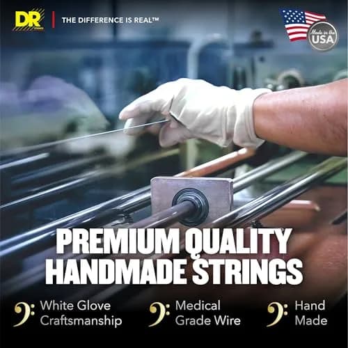 DR Strings Pure Blues Bass Guitar Strings Light 40-100 (0.24 lb / 109 g) | Quantum Nickel Wrap Wire thumbnail 7