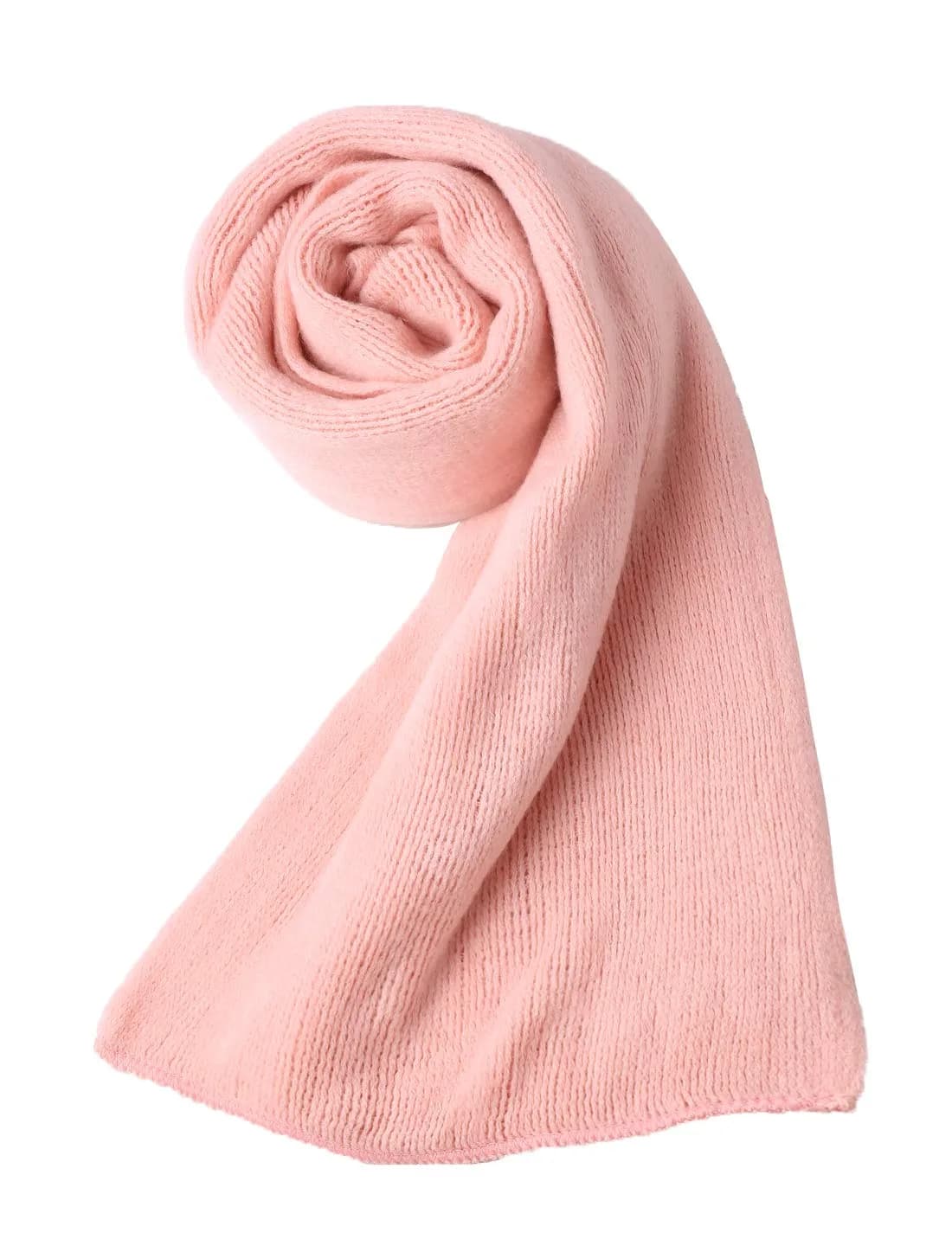 Allegra K Women Winter Warm Knitted Long Rectangle Shape Stylish Scarf | Versatile & Cozy for Cold Months — Pink