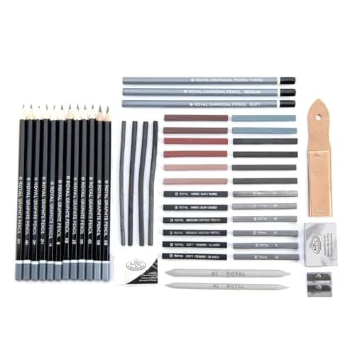 Royal & Langnickel RSET-SKET1600 Premier Sketch Pencil Art Set, 51-Piece | Premium Drawing Materials for Artists thumbnail 2