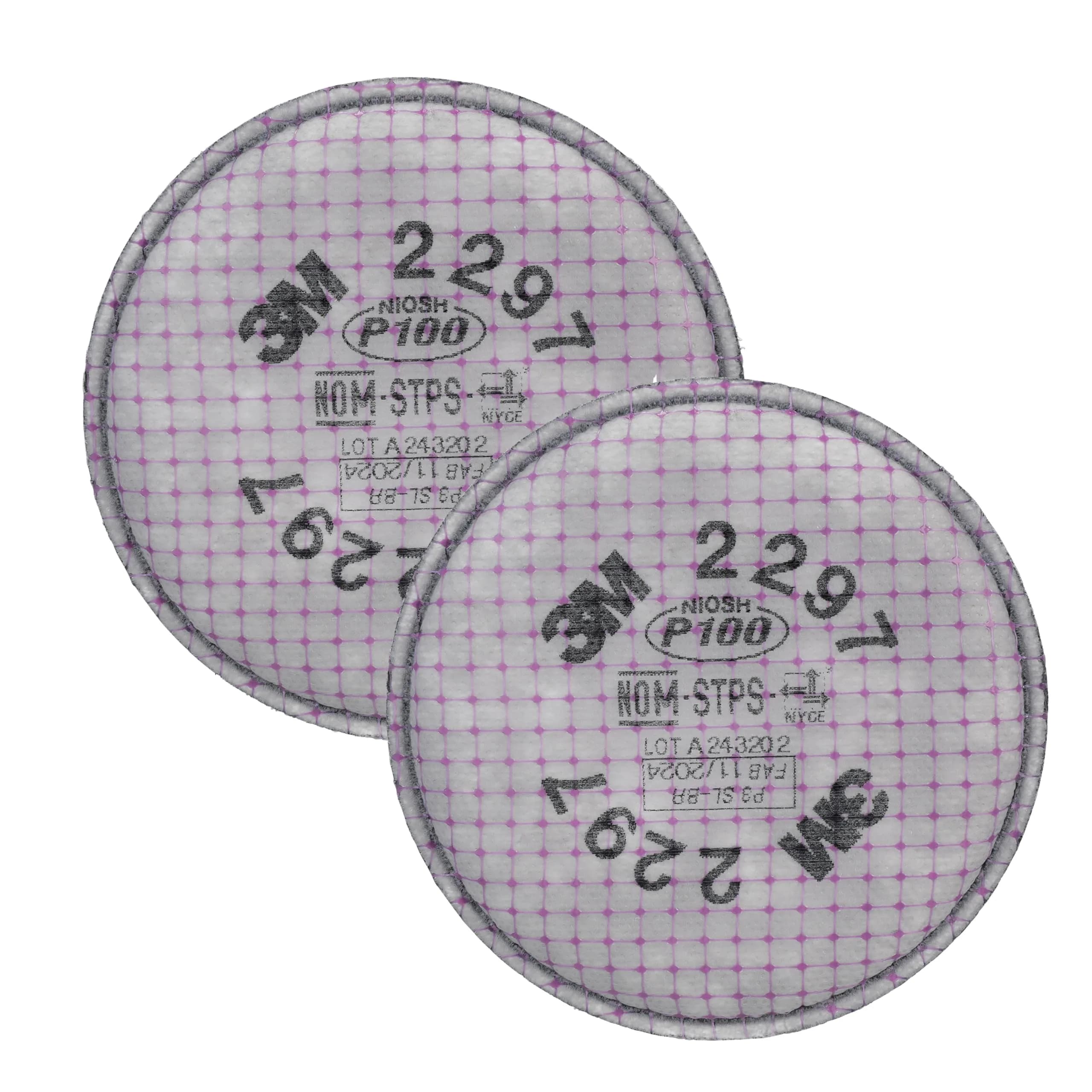3M P100 Advanced Respirator Filter 2297, 1 Pair | NIOSH Approved for Oil & Non-Oil Particles - main product image